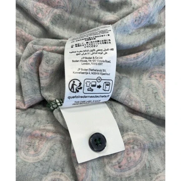 Boden Paisley Jersey Maxi Dress Size 12 Green Long Sleeve - Picture 7 of 8